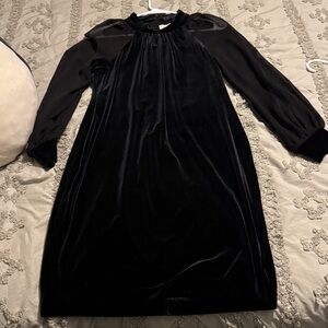 Calvin Klein Elegant Black Velvet Dress